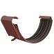 Lindab Steel Gutter Union - 100mm Dark Red