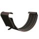 Lindab Steel Gutter Union - 125mm Coffee Brown