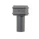 Cast Iron Rectangular Downpipe Square to Round Connector - 100mm x 75mm Primed