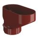 Lindab Steel Drain Trap - 100mm Dark Red