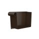 Lindab Rectangular Steel Gutter Left Hand Stop End - 140mm Brown