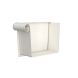 Lindab Rectangular Steel Gutter Left Hand Stop End - 140mm Antique White