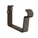 Lindab Rectangular Steel Gutter Fascia Bracket - 140mm Coffee Brown