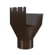 Lindab Rectangular Steel Gutter Outlet 75mm - 140mm Brown