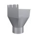 Lindab Magestic Rectangular Steel Gutter Outlet 75mm - 140mm Galvanised