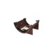 FloPlast Half Round Gutter Union Bracket - 112mm Brown