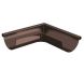 Lindab Steel Gutter External Angle 90 - 150mm Coffee Brown