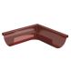 Lindab Steel Gutter External Angle 90 - 150mm Dark Red