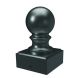 Steel Fortitude Fence Ball Post Cap - 50mm Black