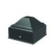 Steel Fortitude Fence Pressed Post Cap - 75mm Black