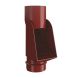 Lindab Steel Self Cleaning Leaf Trap - 100mm Dark Red