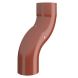 Lindab Steel One-Piece 50mm Downpipe Offset - 100mm Tile Red