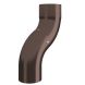 Lindab Steel One-Piece 50mm Downpipe Offset - 87mm Coffee Brown