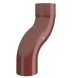 Lindab Steel One-Piece Downpipe Offset - 87mm Dark Red