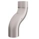 Lindab Steel One-Piece Downpipe Offset - 87mm Silver Metallic