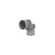 FloPlast Ring Seal Soil Adjustable Bend Double Socket - 0-90 Degree x 110mm Grey