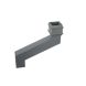 Cast Iron Square Downpipe Offset - 457mm Projection 75mm Primed