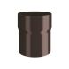 Lindab Steel Downpipe Connector - 75mm Coffee Brown