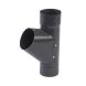 Galeco Steel Downpipe Branch - 87mm Graphite Grey