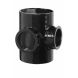 Push Fit Cast Iron Soil Double Boss Pipe at 90 Degree - 90 Degree x 100mm