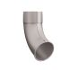 Lindab Steel Downpipe Shoe - 75mm Silver Metallic
