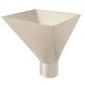Lindab Steel Large Water Hopper - 75mm Antique White