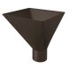 Lindab Steel Large Water Hopper - 87mm Coffee Brown