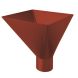 Lindab Steel Large Water Hopper - 87mm Dark Red