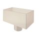 Lindab Steel Large Rectangular Water Hopper - 100mm Antique White
