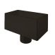 Lindab Steel Medium Rectangular Water Hopper - 87mm Coffee Brown