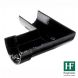Cast Iron Deep Half Round Gutter Left Hand Angle - 90 Degree x 125mm Black