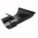 Cast Iron Beaded Half Round Gutter Left Hand Angle - 90 Degree x 125mm Black