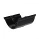 Cast Iron Beaded Half Round Gutter Union - 125mm Black