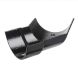 Cast Iron Half Round Gutter Left Hand Angle - 135 Degree x 100mm Black