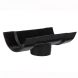 Cast Iron Half Round Gutter Running Outlet - 150mm for 100mm Downpipe Black