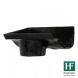 Cast Iron Ogee Gutter Left Hand Stopend Outlet - 115mm for 65mm Downpipe Black
