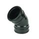 FloPlast Industrial/ Xtraflo Downpipe Solvent Weld Offset Bend Top - 110mm Black