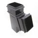 Cast Iron Square Downpipe Branch - 112.5 Degree x 75mm Black