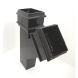 Cast Iron Square Downpipe Branch - 135 Degree x 75mm Black