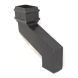 Cast Iron Square Downpipe Offset - 115mm Projection 75mm Black