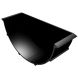 Aluminium Beaded Half Round Gutter Stopend - 114mm PPC Finish Black (9005 Matt)