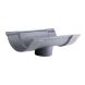 Cast Iron Beaded Half Round Gutter Running Outlet - 100mm for 65mm Downpipe Primed
