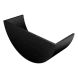 Cast Aluminium Half Round Gutter Internal Stopend - 100mm Black (9005 Leatherette)