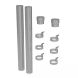 Galeco Steel Round Socket Downpipe Kit Galvanised - 87mm Diameter