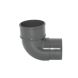 FloPlast Round Downpipe Bend - 92.5 Degree x 68mm Anthracite Grey