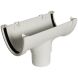 FloPlast Deepflow/ Hi-Cap Gutter Running Outlet for 80mm Downpipe - 115mm x 75mm White