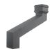 Cast Iron Rectangular Downpipe - 457mm Front Projection 100mm x 75mm Primed