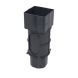 FloPlast Universal Downpipe Access Pipe - 65/68mm Anthracite Grey