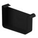 Galeco Square Steel Gutter Right Hand Stopend - 125mm Black