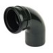 FloPlast Industrial/ Xtraflo Downpipe Single Socket Bend - 92.5 Degree x 110mm Black